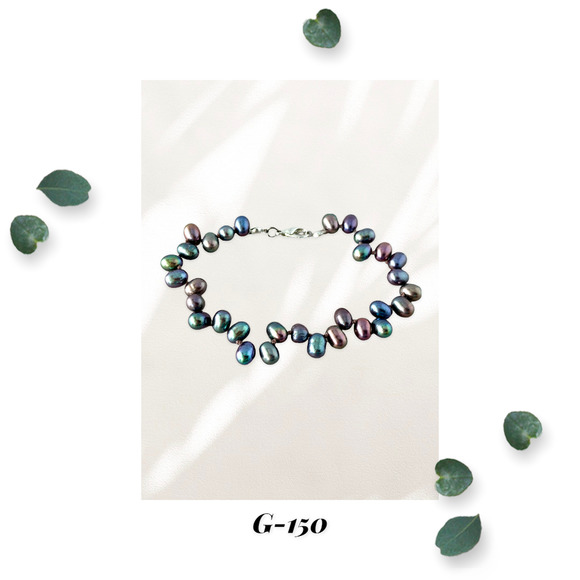 Knotted Peacock Freshwater Pearl Bracelet - Picture 1 of 6